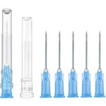 100 Pack - 23Gauge 1 Inch Sterile Disposable Injection Needle with Cap for Scientific Labs and Industrial Dispensing Needle Accessories