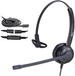 MKJ Cisco Telephone Headset with Microphone Noise Canceling Corded RJ9 Call Center Office Phone Headset for Cisco CP-7861 7942G 7941G 7945G 7960 7961G 7962G 7965G 7971G 7975G 8841 8861 9951 9971