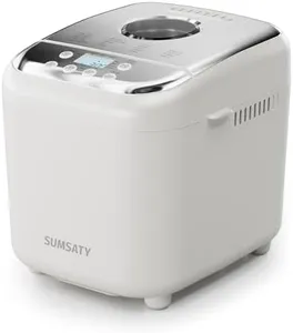 SUMSATY Bread Maker, 2.2LB 16-in-1 Bread Machine, Automatic Bread Maker Machine with Nonstick Ceramic Pan & 15H Timer & 1H Keep Warm for Beginner, Breadmaker with Gluten-Free, French, Yogurt, Recipe