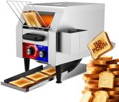 HTTSICHI Commercial Conveyor Toaster w/ 1 Slice Wide Slot, 150 Slice/hour Commercial Toaster w/ 7.2’’ Wide and 3‘’ Opening, Industrial Kitchen Cooking bagel w/Stainless Steel and Heavy Duty