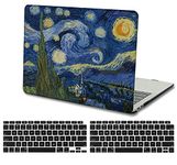 KSK KAISHEK Laptop Case for MacBook Air 13 Inch (2018-2020 Release,Retina Display,M1) Model: A2337 A2179 A1932,Plastic Hard Shell with Black Keyboard Cover,Van Gogh Starry Night