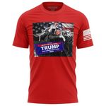 Donald Trump Assassination Shirt for Men, Trump 2024 USA FLAG Make America Great Again T-Shirt MAGA Shirts, Red, XX-Large