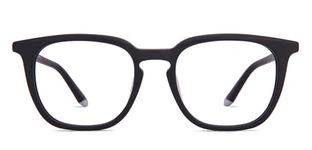 John Jacobs | Blue Cut & Antiglare Zero Power Computer Eyeglasses | Urban Elegance | Black Full Rim Square Shape | For Men & Women | Extra Wide | JJ E17074