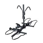 KAC Bike Rack for Car, SUV, Hatchback Mount - 2" Anti-Wobble Rachet Hitch for 2 Bikes - Heavy Duty Bicycle Carrier, Easy to Assemble/Install - Tire & Frame Stramps Included