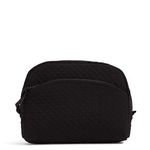 Vera Bradley Women's Microfiber Medium Cosmetic Makeup Organizer Bag, Black, One Size