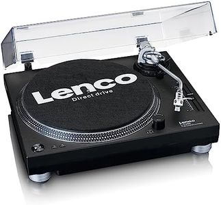 Lenco Direct Drive Turntable with USB/PC Encoding, Black