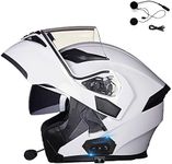 GAOZCTT Full Face Flip Up Motorcycle Modular Helmet for Women Men Motocross Bluetooth Off Road Snowmobile Crash Helmets for Motorbike Scooter Moped Street Racing
