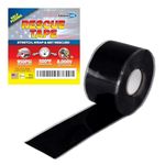 Rescue Tape, Self-Fusing Silicone Tape, Emergency Plumbing Pipe & Radiator Hose Repair, Electrical Insulation, Military Std, 1" x12', Black