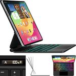 Snugg iPad Pro 11 Case with Keyboard (M4) with Apple Pencil Holder & Live Battery Display - Wireless Bluetooth Backlit Magic Keyboard 11 Case for iPad 11 Case with Keyboard - Black