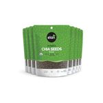 Elan Organic Chia Seeds, Natural Raw Black Chia Seeds, Plant-Based, Non-GMO, Vegan, Gluten-Free, Kosher, Gels Easily, Superfood, 8 Count, 250g