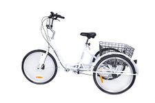 SOLOROCK 24" 6 Speed Folding Tricycle - Agile246-Fold (White)