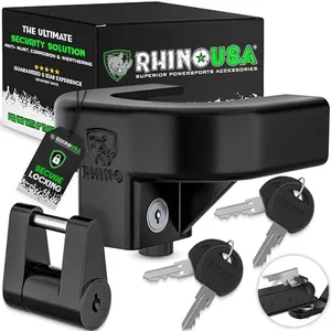 Rhino USA Trailer Hitch Coupler Lock Kit (Includes 2" & 1/4" Couplers) Heavy Duty Anti-Theft Tongue Locks for Boat, RV, Travel Trailers & More - Reinforced Solid Steel for Ultimate Peace of Mind!