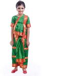 FancyDressWale Polyester Bharatnatyam Dress (6-8 Yrs, Green)