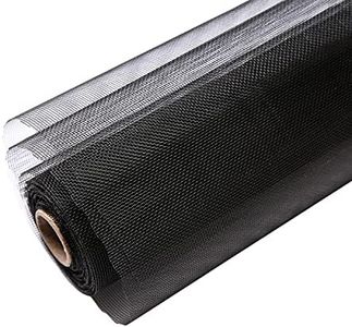 JOOFAN Window Screen Replacement, DIY Adjustable Encrypted Mesh 40''X125'''(102X317cm) Window Screens Mesh for Window Doors, Patio Entry Porch Screens Mesh, Curtain NetBlack