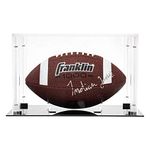 Franklin Sports Football Display Case – Full Size Durable Acrylic Case – Magnetic Snap Together Design – Memorabilia - UV Protected - Sport Collectibles