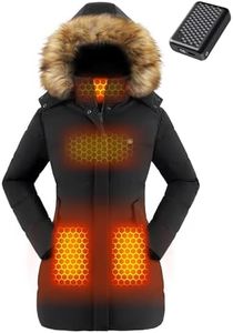 Genovega Women's Heated Jacket Winter Jacket Coat with Powerbank - USB Rechargeable and Thermal for Motorcycle Birthday Christmas Gift Wife Hearting Vests