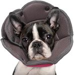 Hjyokuso Soft Dog Cone, Breathable Dog Cone Collar for Small Medium Large Dogs and Cats, Adjustable E Collars for Dogs After Surgery, Lightweight E-Collars for Dogs, Elizabethan Collar - RoseRed M