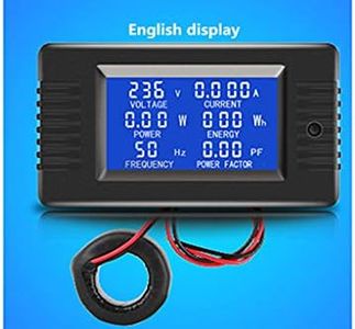 KNACRO AC 80V-260V Current Voltage Amperage Power Energy Panel Meter LCD Digital Display Ammeter Voltmeter Multimeter (100A(Current Transformer CT))