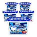 ANSIO Dehumidifier Disposable Pack of 5 Room Moisture Absorber Condensation Remover De Humidifiers for Damp, Mould in Home, Bathroom, Window, House, Kitchen, Wardrobe, Bedroom Interior Moisture Traps