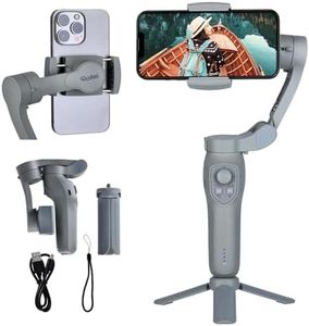 Rollei Steady Butler Mobile 3 SE Stabilisateur Smartphone 3 Axes, Mobile Gimbal Léger et Pliable Compatible avec iPhone 16/15/14/13/12 Pro Max et Android pour Vidéo TikTok Youtube Instagram