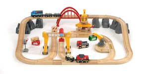 BRIO World Deluxe Cargo Wooden Railway Train Set for Children Age 3 Years Up - Compatible with Most BRIO Add Ons & Accessories - Gifts for Kids