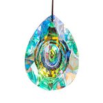 NEOUTH Hanging Chandelier Glass Crystals Prisms for Window Suncatchers Chandelier Parts Rainbow Maker Pendants (89mm/3.5in)