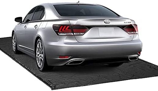 Hanjet Garage Car Mat Containment Floor Mat for Snow, Mud, Rain - 8Feet 6Inches x 20Feet, Black