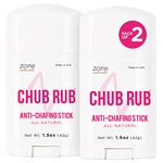 MedZone Chub Rub for Her Anti Chafe Stick - Anti Chaffing Stick for Thigh Chaffing Protection - All Natural Anti Chafing Stick by Zone Naturals (2 Pack) 1.5oz