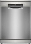 Bosch 15 Place Setting (Fits up to 80 utensils) Free Standing Dishwasher for Indian Utensils | Intensive Kadhai Program for Pressure Cooker, Home Connect (SMS6HMI01I, Silver Inox, Inbuilt Heater)