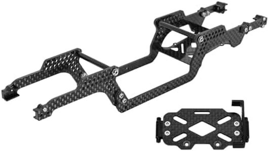 INJORA LCG Carbon Fiber Chassis Frame Kit with Battery Tray for 1/18 TRX4M Defender Bronco K10 F150 RC Crawler Upgrade