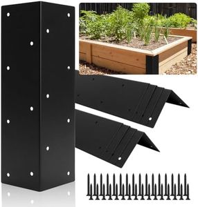 8 PCS Raised Garden Bed Corner Brackets for 10"-24" Height Wood Frame Bed,Metal Raised Bed Corner Brackets 11" x 3" x 3" ,Raised Bed Corners Connectors for Vegetable Flower Planter Garden.