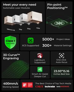 xTool S1 20W Laser Engraving Machine – High Precision Cutter