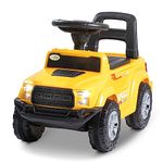 Baybee Roady Ride on Baby Car for Kids | Portable Push Ride on Jeep with LED Light & Music | Baby Rideons Toy Cars with Backrest & Storage Basket | Kids Car to Drive 1-3 Years Boys Girls (Yellow)