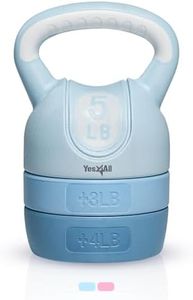 Yes4All Contoured Adjustable Kettlebell - 5 lbs, 8 lbs, 9 lbs, 12 lbs Kettlebell for Women, Home Gym - Teal