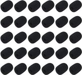 MEISO 30 Pcs Black Mini Foam Microphone Windscreen, Microphone Cover Mic Cover Density Foam