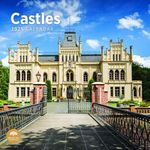 2025 Castles Monthly Wall Calendar by Bright Day, 12 x 12 Inch Medieval Architecture