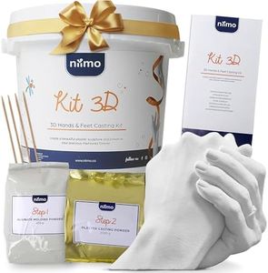 Niimo Escultura Manos Pareja - Kit 3D Molde Manos Escayola, Alginato Para Moldes de Manos, Fácil de Usar y Excelente Nivel de Detalle, Regalos para Parejas, Regalo Pareja, Yeso Manualidades