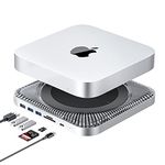 USB-C Hub with Hard Drive Enclosure for Mac Mini M1, Type-C Docking Station with SATA SSD/HDD Slot, Dual USB 3.0/2.0 Port, TF/SD Card Reader, Compatible with Mac Mini 2018/2020