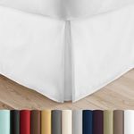 Simply Soft Premium Pleated Bed Skirt Dust Ruffle, White, Twin