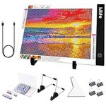 Diamond Painting A4 LED Light Pad - Dimmable Light Board Kit, Apply to Full Drill & Partial Drill 5D Diamond Painting with Detachable Stand and Clips (Color : -, Size : -)