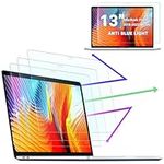 [3-Pack] Screen Protector for Macbook Pro/Air 13 Inch, PYS Anti Blue Light Screen Filter, Matte Anti-Glare Film, Anti-Scratch, Anti-Fingerprint, Bubble Free