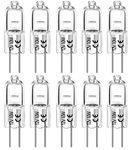 EKSAVE G4 Halogen Bulbs 10W 12V 120lm T3 Bi-Pin Bulb for Under Cabinet Puck Light, Chandeliers, Track Lighting, 2700K, Warm White, Pack of 10