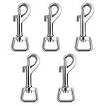 5 Pcs Lobster Clasps Metal Swivel Bolt Snap Swivel Snap Hooks Heavy Duty Swivel Trigger Hooks Clips Dog Lead Clip Clasp for Dog Leashes Camping Hiking Keyring