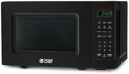 COMMERCIAL CHEF 0.7 Cu Ft Microwave with 10 Power Levels, 700W Microwave with Digital Display, Countertop Microwave with Child Safety Door Lock, Programmable with Push Button, Black