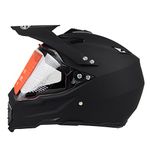Woljay Dual Sport Off Road Motorcycle Helmet Adventure Touring Dirt Bike ATV & UTV DOT Certified Black (L)