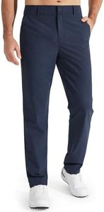 Libin Mens Golf Pants Stretch Work Dress Pants 30"/32"/34" Quick Dry Lightweight Casual Comfy Trousers with Pockets, Navy Blue, 36W x 32L