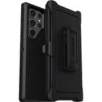 OtterBox Galaxy S23 Ultra (Only) - Defender Series Case - Black, Rugged & Durable - with Port Protection - Includes Holster Clip Kickstand - Microbial Defense Protection - Non-Retail Packaging