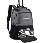 AUMTISC Tennis Bag Backpack 2 Rackets for Men Wome, Tennis Racquet Pickleball Paddle Bags Backpacks with Shoe Compartment to Hold Badminton Squash Padel Racquet, and Accessories