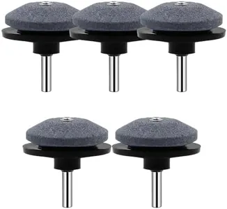 YAUNJI Lawnmower Dull Blade Sharpener, 2024 New Lawn Mower Blade Sharpener Kits, Universal Blade Sharpeners for Lawn Mowers for Any Power Hand Drill (Black 5 PCS)