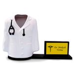 FOTO VALE GIFTS Personalized Doctor Coat Pen Stand Engraved with Your Name and Logo Permanently. For Doctors, Surgeons, Medico, Dr. & Medical Aspirants/Students.